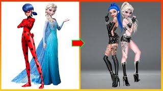 Elsa Frozen And Miraculous Ladybug Dress Up Bad Girl -  Cartoon Clothes SWITCH UP Fashion