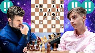 Attacking chess game | Magnus Carlsen vs Daniil Dubov