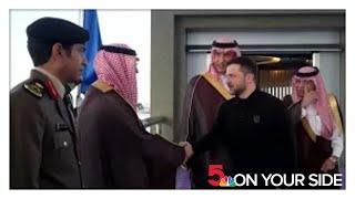 Secretary of State Marco Rubio, Ukrainian president Volodymyr Zelenskyy arrive in Saudi Arabia