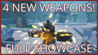 4 NEW WEAPONS! Full Showcase | Wave Defense: Overdrive