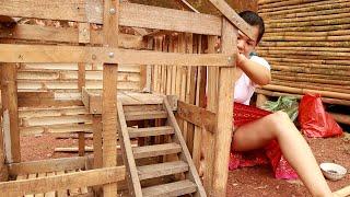 Build a Bamboo House For Puppies On The Farm, Build The Farm Every Day | Lý Thị Thanh Bushcraft