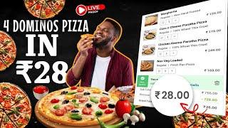 4 DOMINOS PIZZA AT JUST ₹28 (WEEKEND SPECIAL)| Domino’s pizza offer | dominos offer today