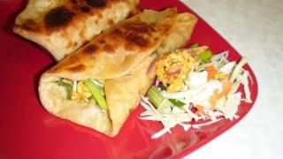 Kathi Rolls Video Recipe - Vegetable Frankie or Bombay Burrito (Start to finish) - Perfect Potluck