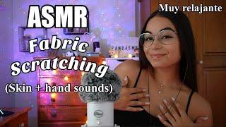 ASMR FABRIC SCRATCHING + SKIN RUBBING (Mouth sounds muy relajantes) ASMR para dormir | Pandasmr