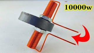 Awesome 10000w Free Electric Energy Using By Big Bolts With Magnet