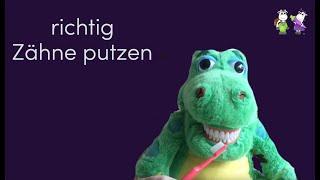 Zähne putzen mit Kroko - für Kinder erklärt