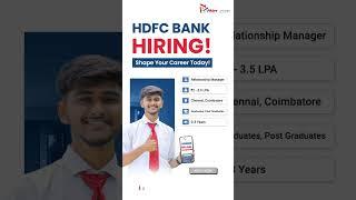 Join HDFC Bank - Start your career with the leading Private bank in India| Veranda PHIRE #ytshorts