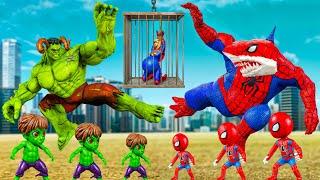 Rescue SUPERHERO All Family HULK & Shark SPIDERMAN V2, SUPER-GIRL: Back from the Dead SECRET - FUNNY