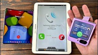 Samsung Tab4 Tablet Samsung Z Fold3 incoming Call Samsung Z Flip5 Android 15