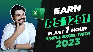 #1 Excel Forumula Trick to earn Rs. 1291 in just 1 hour 