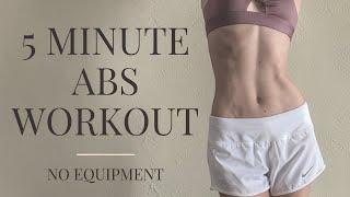 5 MINUTE ABS WORKOUT | FLAT BELLY | Nina Elise Yoga & Fitness