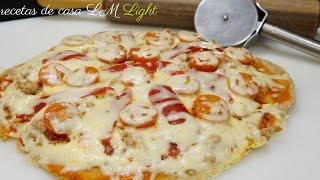 PIZZA FITNESS de AVENA SIN HORNO y SIN LEVADURA RECETA FÁCIL y SALUDABLE