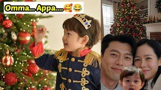 Baby Alkong's Reaction while Opening his Gift from Hyun Bin and Son Ye-jin on Christmas