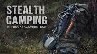 Bivy Stealth Camping bei Nässe mit großem Rucksack