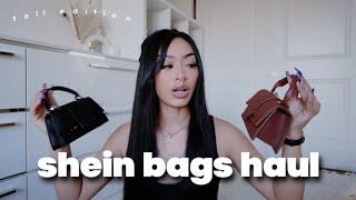 HUGE SHEIN BAGS HAUL 2023 | 20+ items, fall try-on haul, designer bag dupes