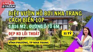 Biệt thự sân vườn Nha Trang có hồ bơi 4pn 1800m2 chỉ 11 tỷ Quá rẻ