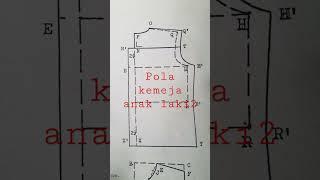 Pola Kemeja Anak Laki-laki#sewing #belajar#pola#pattern@shorts