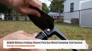 BABAN Military Folding Shovel Pick Axe Metal Camping Tool Review