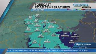 Freezing rain after snow making for slick roads Friday night