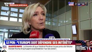 Victoire de Donald Trump : la réaction de Marine Le Pen.