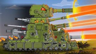 KV-44-M2: Firing from all weapons at the same time. Cartoons about tanks