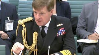First Sea Lord gives evidence to Commons committee about Royal Navy readiness levels