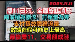 從此再無雙11，全民終止消費！網購平台商家訂單為零，數據造假可能史上最高，億人躺平混日子，商家開業即倒閉，44萬億地方債提前爆！經濟危機迫在眉睫，消費降級#無修飾的中國#大陸經濟#大陸光棍節