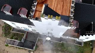 Window Cleaning with High-Pressure Spraying Drone - Hercules 20 High-Dra