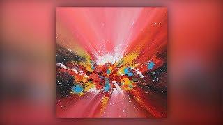 Colorful Abstract Painting / Acrylics / Palette Knife Technique / Demo #019