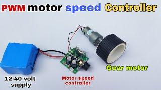 PWM motor speed controller working and connection video, hr robotics