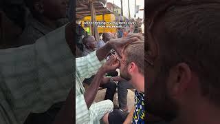 $0.24 beard trim on streets of Lagos, Nigeria