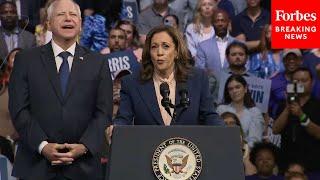 BREAKING NEWS: Chants Of 'Lock Him Up!' Break Out When Harris Brings Up Trump At Rally With Tim Walz