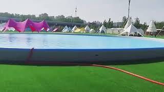 Portable Custom Size PVC Drop Stitch Inflatable Swimming Water Pool