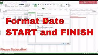 MS Project Tutorial | How to format date on START and FINISH | NTD