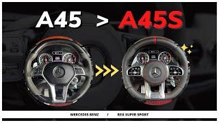 A-Class A45 Replace To A45s Full Leather Steering Wheel