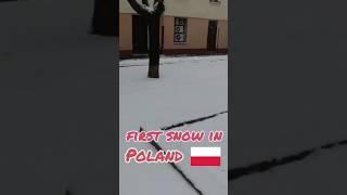 First Snow ️ in Poland  #vlog #poland #pakistan #india #foryou #fyp #fypシ #viral