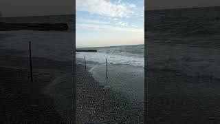 5 Sochi storm swimming ban. sunbathing on the shore. the beauty of the waves on the shore,