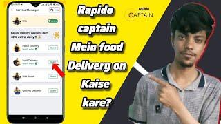 Rapido food delivery option how to enable | Rapido food delivery on kaise karen step by step