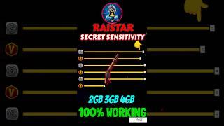 Raistar Secret Sensitivity Setting || 4gb Ram Auto Headshot Sensitivity Settings In Free Fire