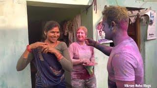 holi in sasural | vikram neha vlogs | husband wife vlogs |