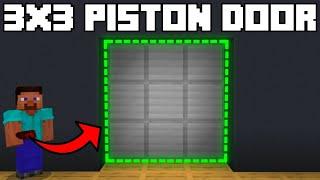  Minecraft Bedrock 1.21 | Easy 3x3 Piston Door Tutorial!