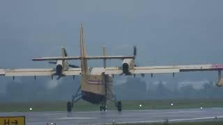 Canadair CL-215T 239  Takeoff  With Vortice Runway 06 CYQB