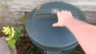 Raccoon Proofing a garbage can. Cheap and Easy.