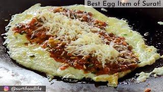 Red Cheese Egg Roll | Egg Dishes in Surat | Street Food India | Surat Egg Varieties