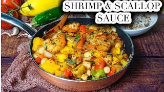 SHRIMP AND SCALLOP SAUCE IN 10MINS! PAIRS WITH ALMOST EVERYTHING || DISHESBYQ