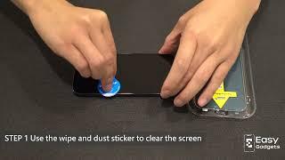 Auto-alignment phone screen protector installation guide