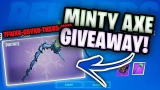 MINTY PICKAXE GIVEAWAY!! REDEEM NOW!! FREE MINTY AXE!! (FNBR)