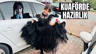 WEDNESDAY OLMAK İÇİN KUAFÖRE GELDİK !! PARTİ HAZIRLIK VLOG 2