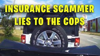 INSURANCE SCAMMER LIES TO COPS DON'T SEE MY DASHCAM | Idiots In Cars, Brake Check, Road Rage 2024