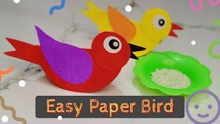 How to Make Easy Origami Bird Tutorial | DIY Paper Bird Craft